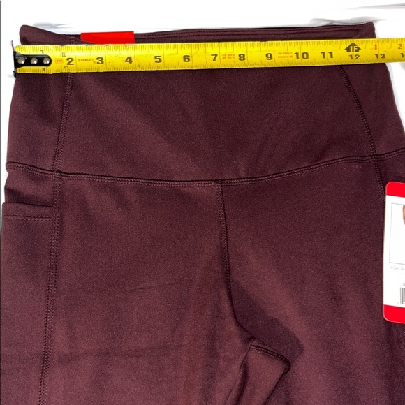 Danskin Burgundy High-Waisted Leggings - Picture 8 of 13